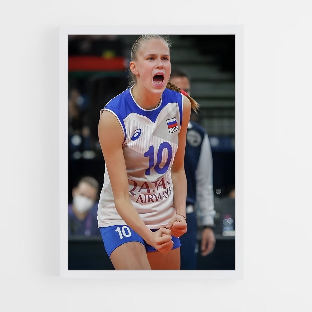 Poster L'Équipe de Russie en Action – affiche Volleyball (vue 3)